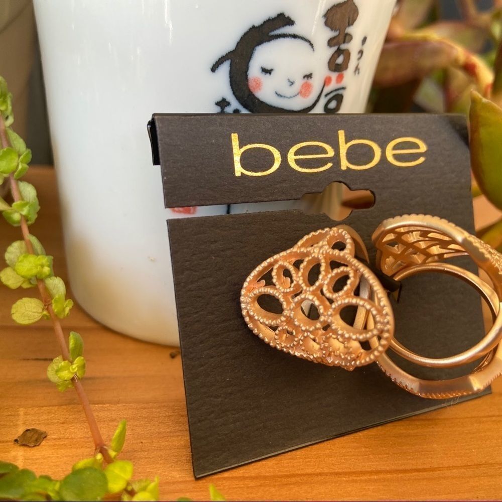 bebe Statement Rings 3 rose gold - Picture 3 of 6